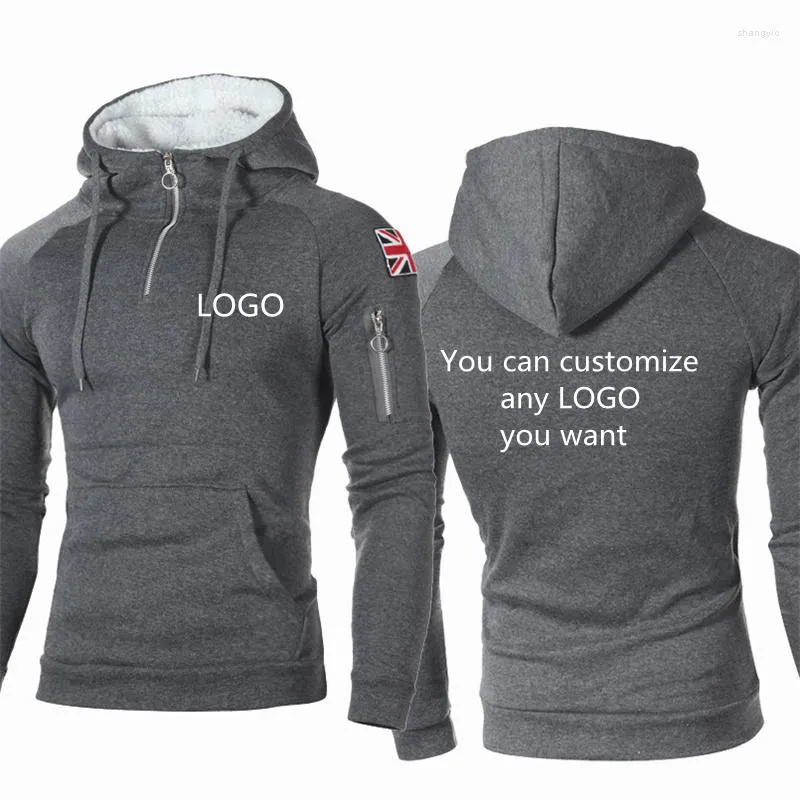 Mannen Hoodies 2023 Lente Herfst Mannen Hoodie Custom Logo Print Mode Hoge Kwaliteit Katoen Sweatshirt Toevallige Mannelijke Kleding