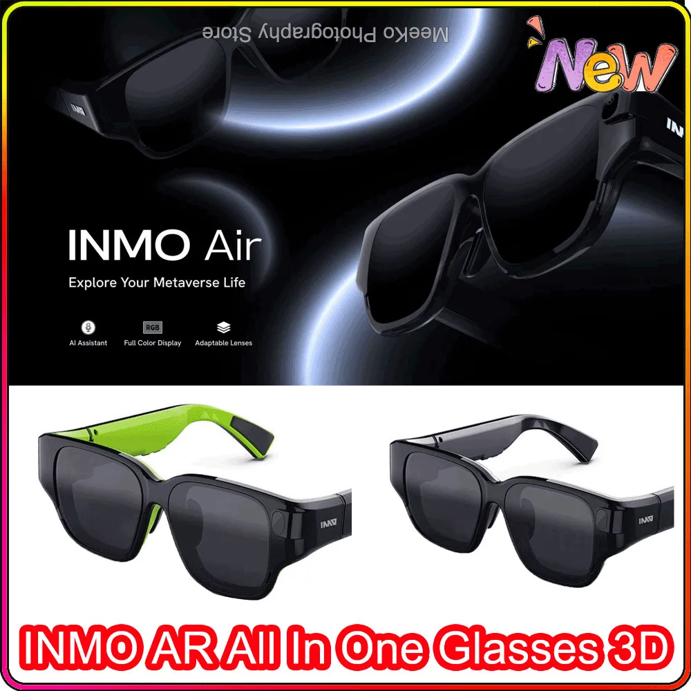 Lunettes 3D INMO AR Smart Cinema Steam VR Game Black Sun Haute Qualité En Stock 2023 230804