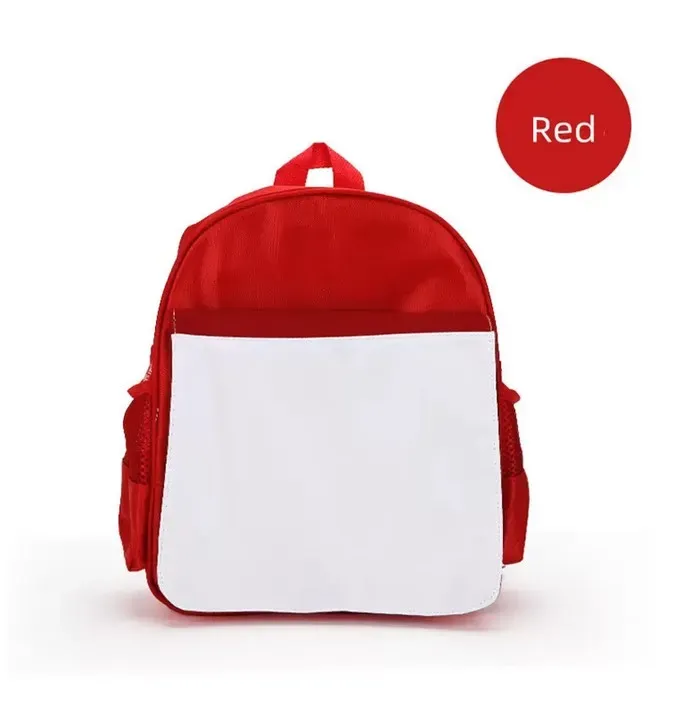 Sublimation Blanks Schoolbag School Supplies Children Kids Backpacks Kindergarten Polyester DIY Book Bag Fast Ship