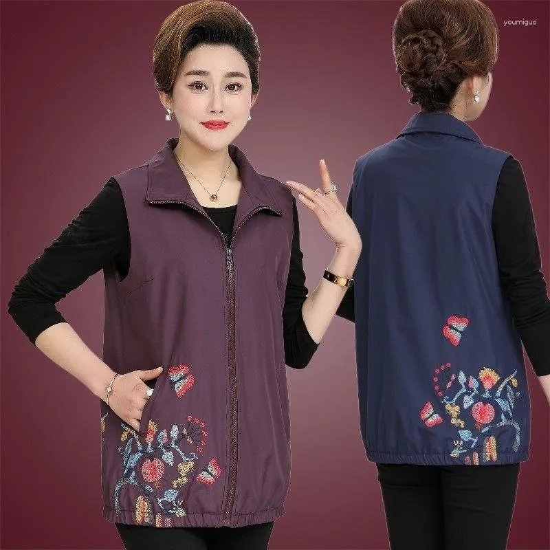 Kvinnors västar 2023 Spring Autumn Korean Fashion Solid Loose Sleeveless Casual Female Zipper Waistcoat Jackets X78