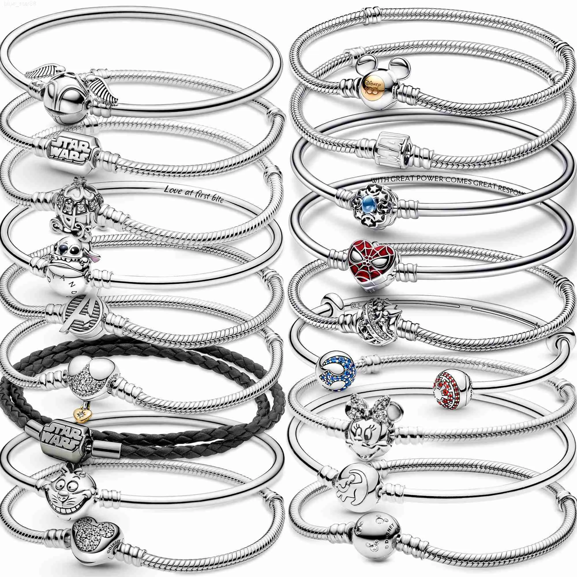 Nowa popularna bransoletka 925 Sterling Srebrny Pandora Charm jest odpowiednia do klasycznej kobiecej produkcji biżuterii Akcesoria mody Bezpłatne hurtowe fracht