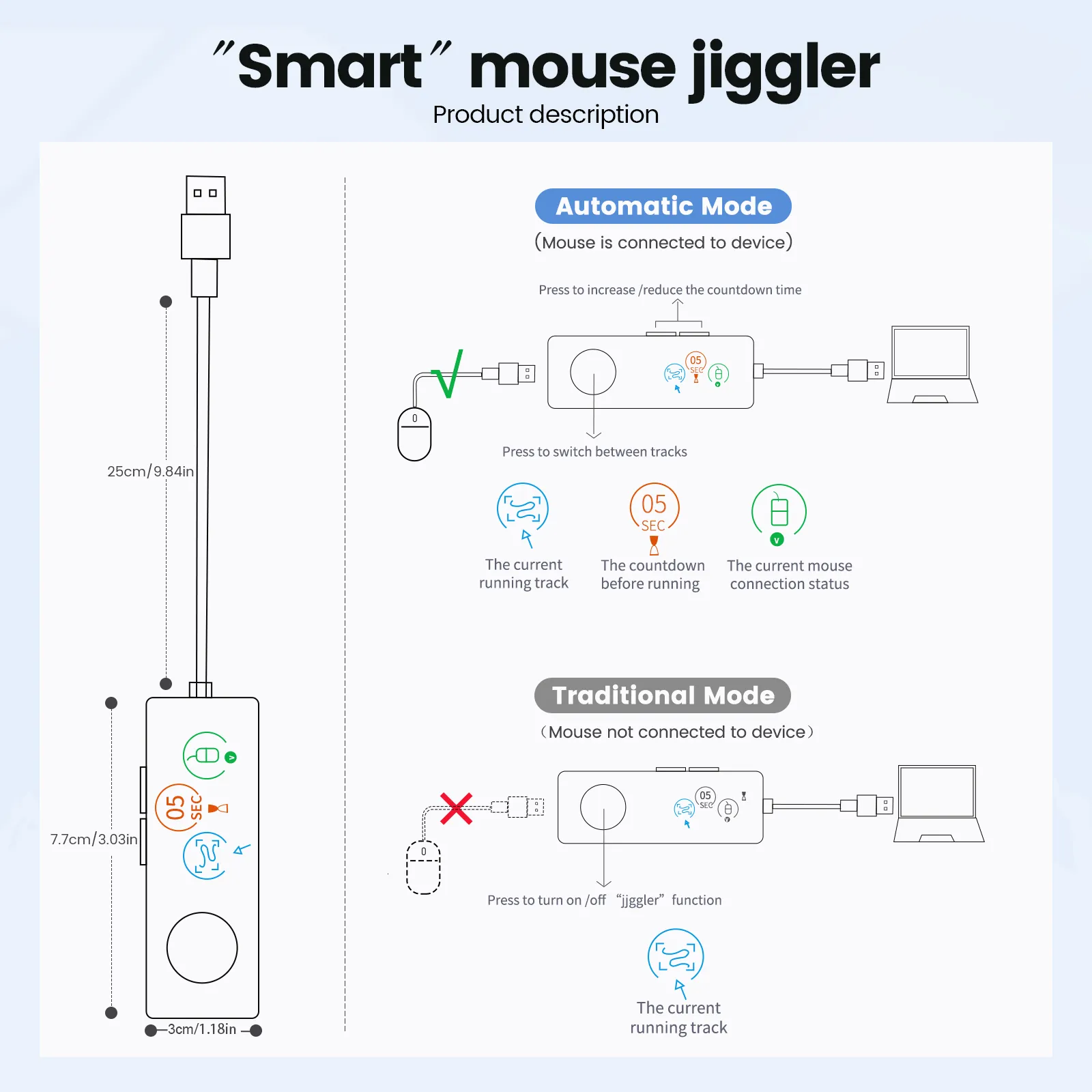 Movable Mouse Pointer Fully Automatic Undetectable USB Mouse Mover With... From Guan04, $16. ...