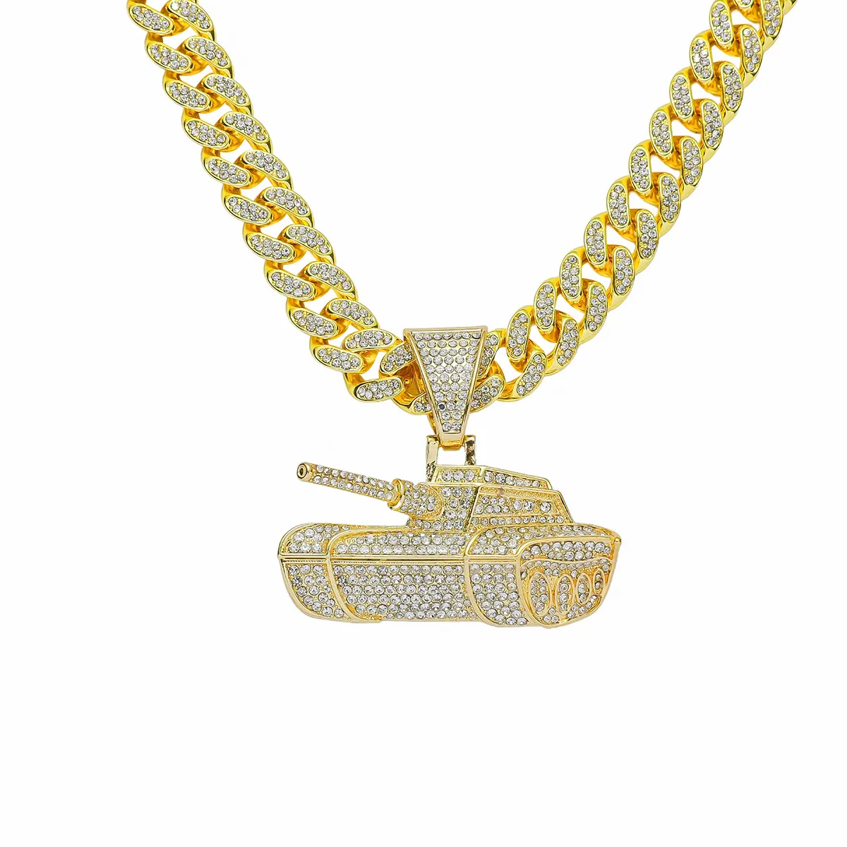 Hip Hop Mens Diamond Iced Out Pendants With Micro Inset Zirconia Shiny ...