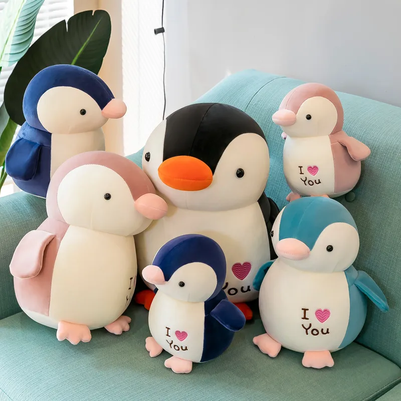 Anime Peripheral Stuffed Plush Animals Toy Love Penguin Pillow Doll Children's Playmate Home Decoration Boys Girls 25cm