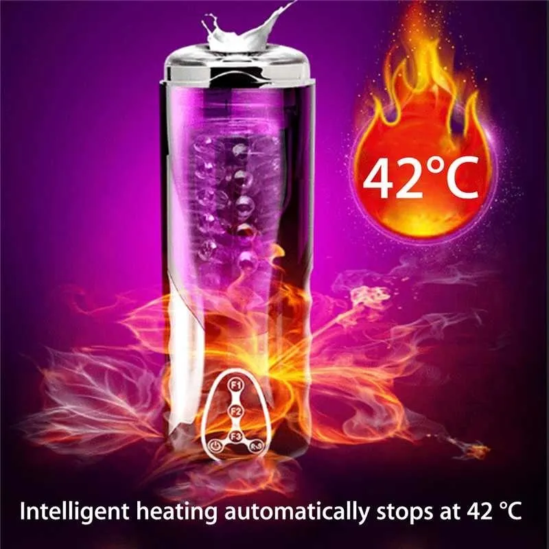 Electric Automatic Masturbator With Heating And Piston Function_voghion.com