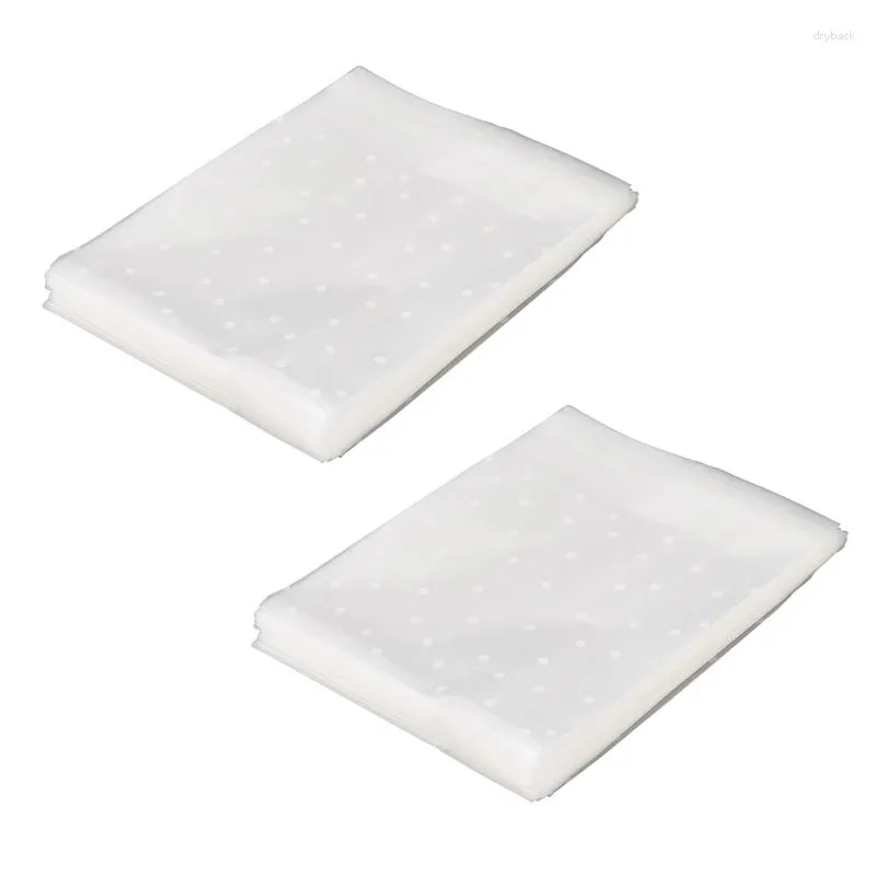 Presentförpackning 200st Frosted söta prickar Plastpaket godis kakor tvålförpackningar påsar 10 cm