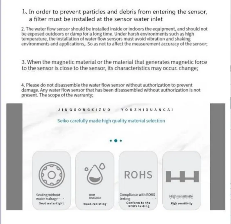 Wholesale Water Water Methanol Flow Sensor Sensor Counter Hall ...