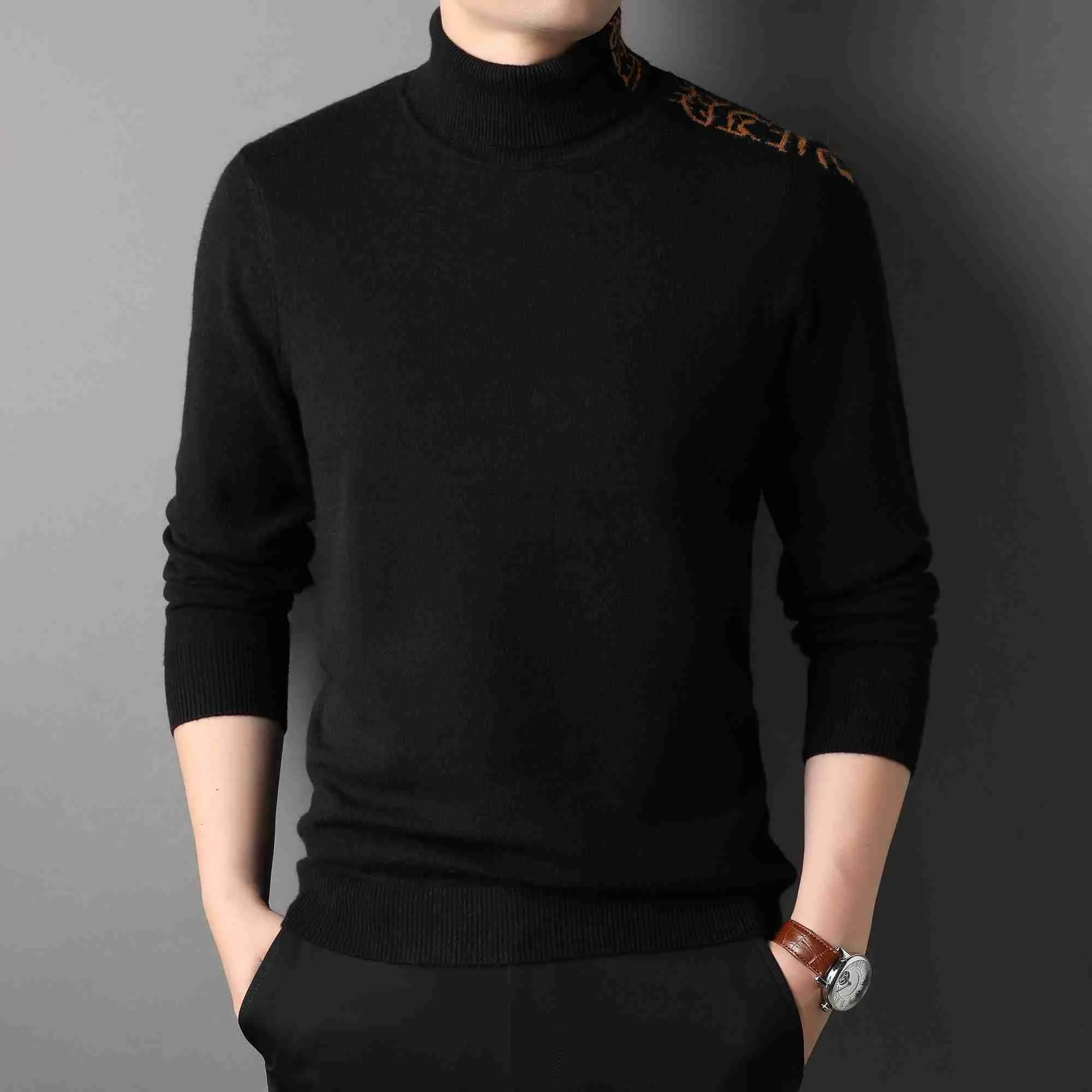 Mens top luxury turtleneck