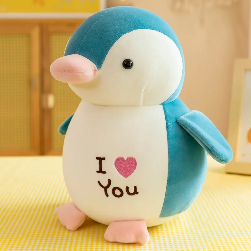 Anime Peripheral Stuffed Plush Animals Toy Love Penguin Pillow Doll Children's Playmate Home Decoration Boys Girls 25cm