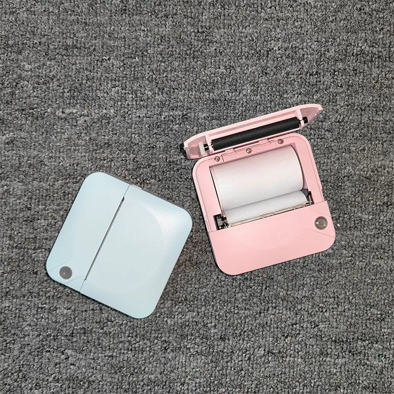 Innfinitix portable thermal self adhesive stickers photo printer hd mini bluetooth 57 25mm supplies 2d label maker for phone