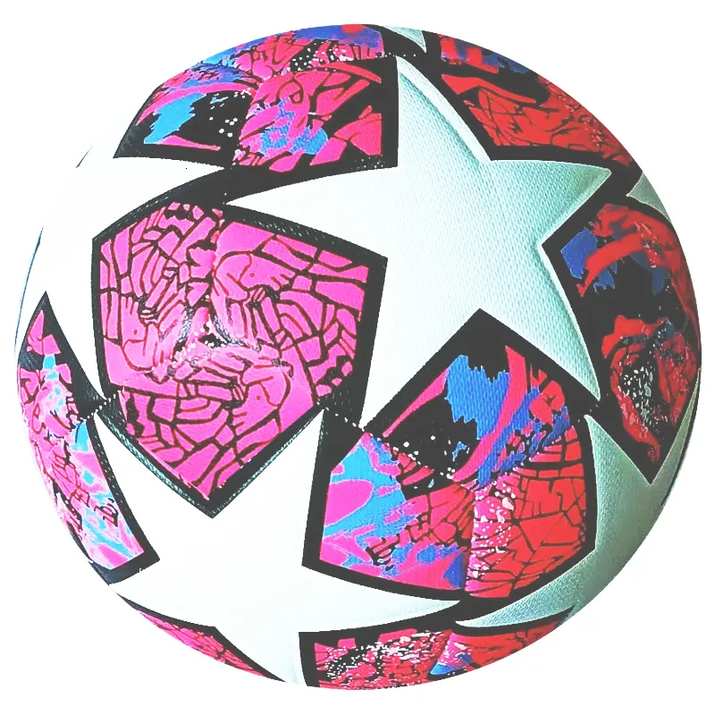 Bollar Janygm Soccer Balls Storlek 5 Professional Red Pu Material slitsträckt matchfotbollsutbildning League Stitch Bola de Futebol 230804