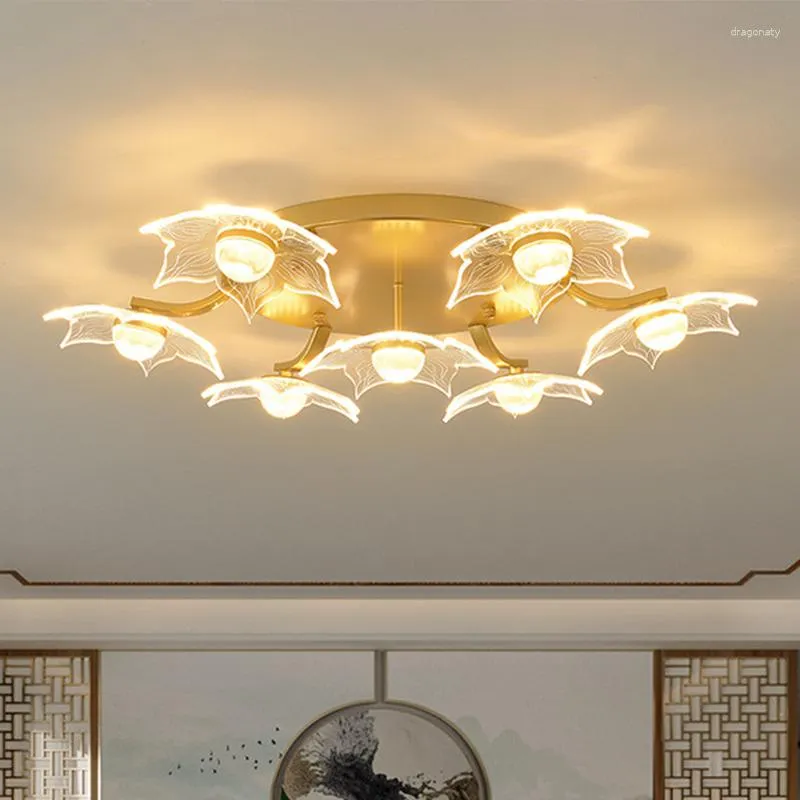 Taklampor kinesisk ljusstil vardagsrum modern enkel rund led matrummet atmosfär