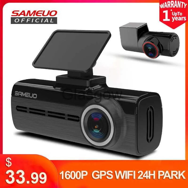 CAR DVRS SAMEUO U750PRO DASH CAM FRONT OCH BAKEL VIDEO RECORDER DASHCAM GPS CAR DVR med 2 CAM för bilkamerainspelare 24 timmar Parkeringsmonitor X0804 X0804