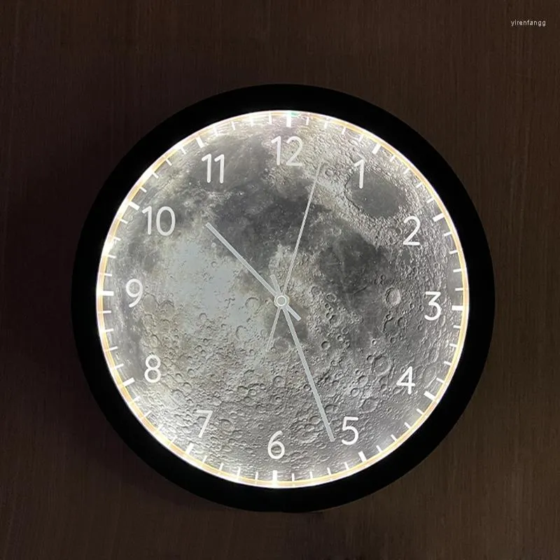 Wall Clocks Voice-Activated LED Clock Modern Quartz Silent Glass Nordic Minimalist Bedroom Creative Living Room Fashion Decoration