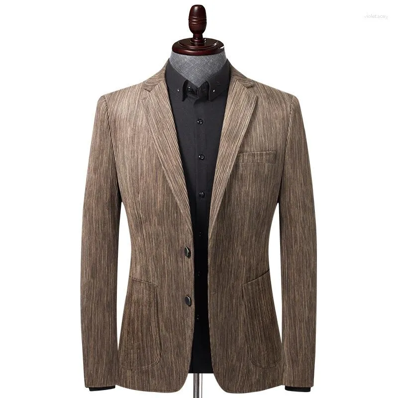 Herrkopplar mode casual kostym blazers corduroy rynka motståndskraft