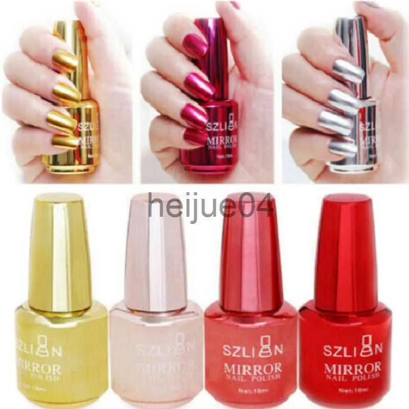 Nagellack 2019 Metallic Mirror Nail Polish Magic Mirror Effect Chrome Nail Art Polish Varnish Exquisite 18 ml Nail Polish Dropshipping X0806