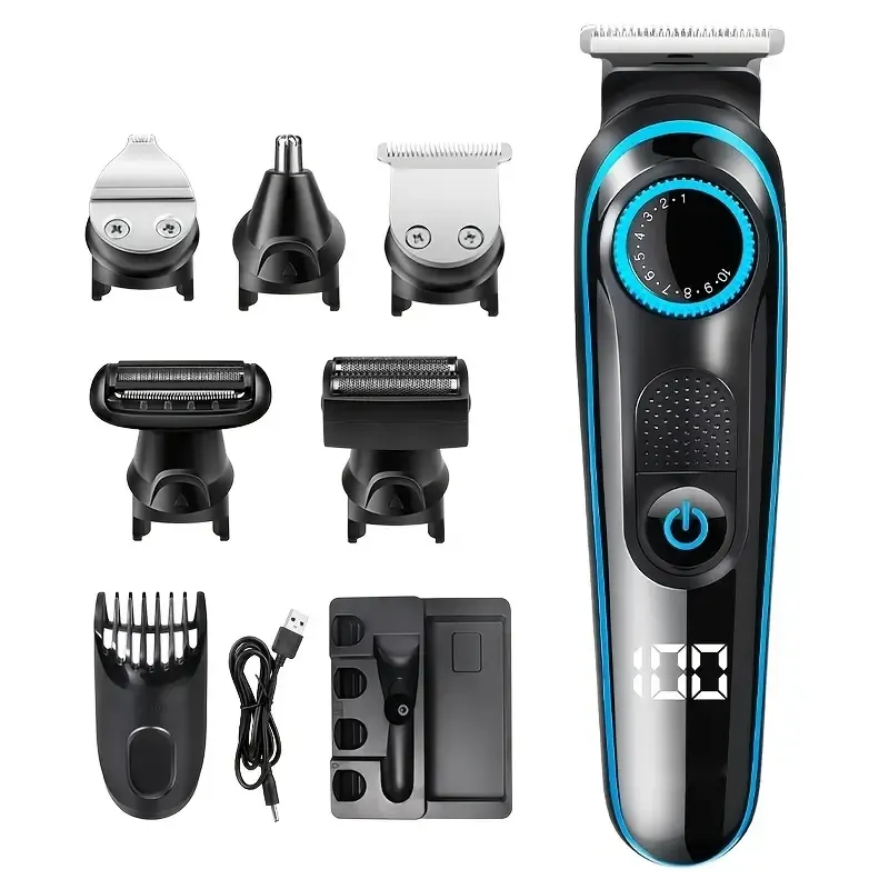5-i-1 Electric Hair Clipper Kit Professional Hair Trimmer Multifunction Beard Trimmer For Men's Electric Shaver Clipper