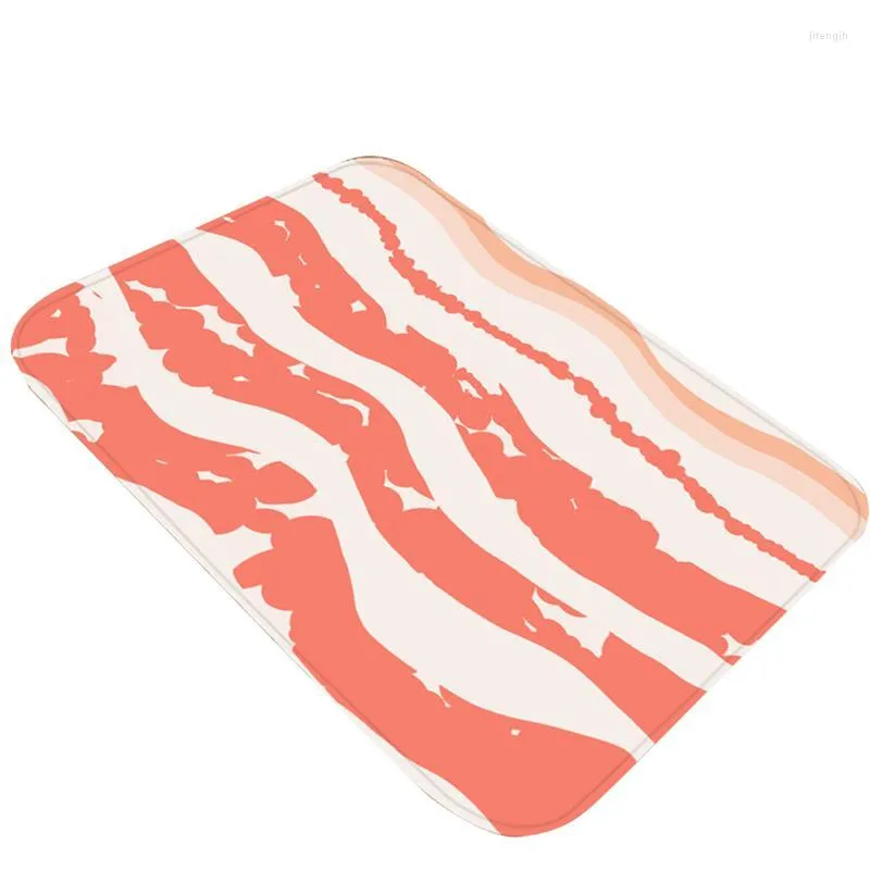 Tapis créatif motif alimentaire tapis de sol impression Polyester absorbant tapis antidérapant pour la maison salle de bain cuisine salon