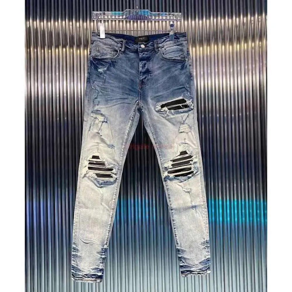Designer Clothing Amires Jeans Denim Pants Amies Washed Damaged