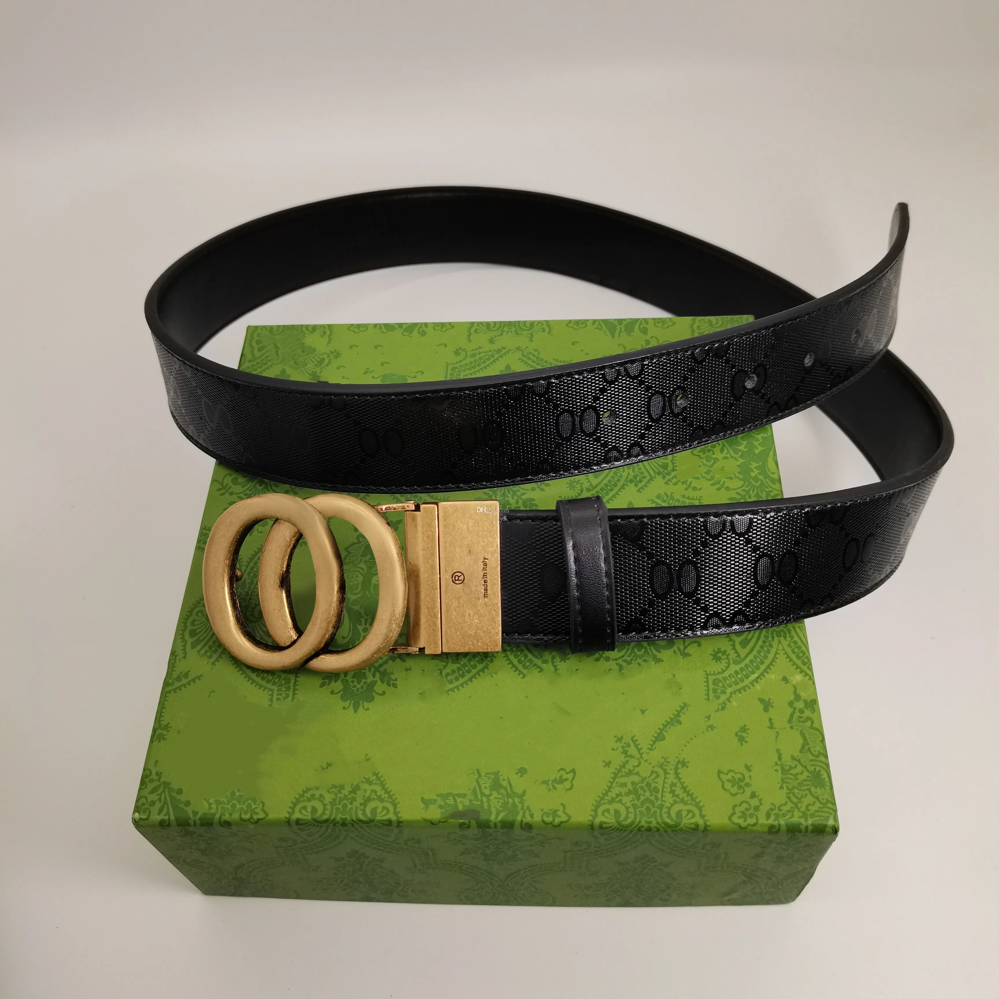 Diseñador de hombres Traje de cinturón Diseñador de moda Marca de lujo Pantalones vaqueros para hombre Cinturones de moda ceintures de designer pour hommes con caja