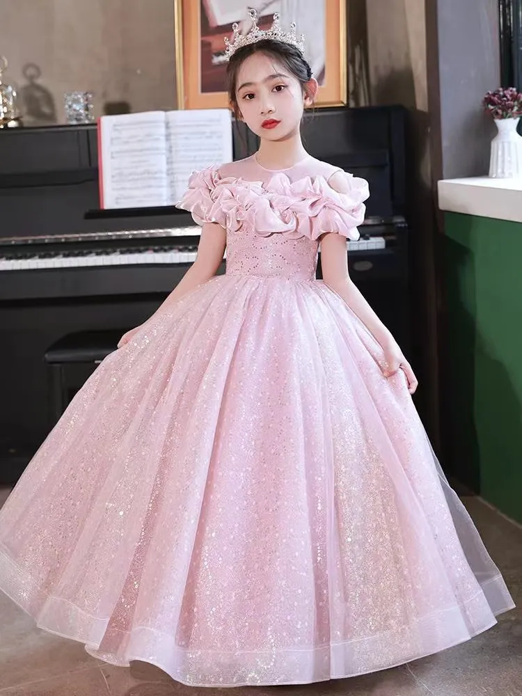 Girl Princess Dress Floor-Length Lace Flower Girl Dress with Bow Sash for Wedding Birthday Party from Dhgate Flower Girls' Dresses - price 129.41 Girl Princess Dress Floor-Length Lace Flower Girl Dress with Bow Sash for Wedding Birthday Party from Dhgate Flower Girls' Dresses - price 129.41