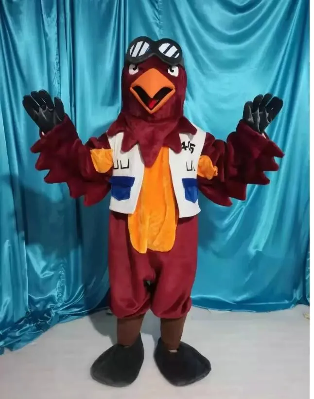 2024 Real Picture Eagle Bird Mascot Costume Fancy Dress for Halloween Carnival Party Support Anpassning