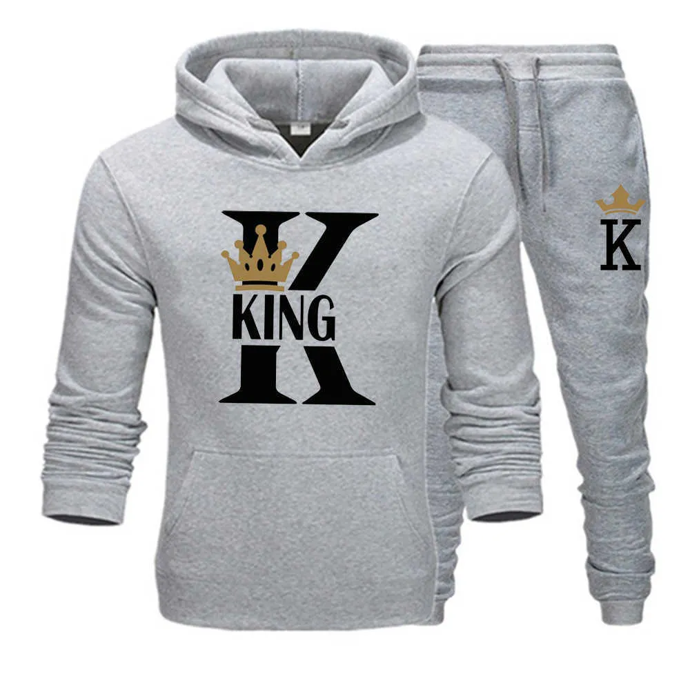 KING QUEEN Print King Von Hoodie Set For Couples Classic Fashion Tracksuit For Men And Women J230803 From Baofu003 19.64 DHgate.Com