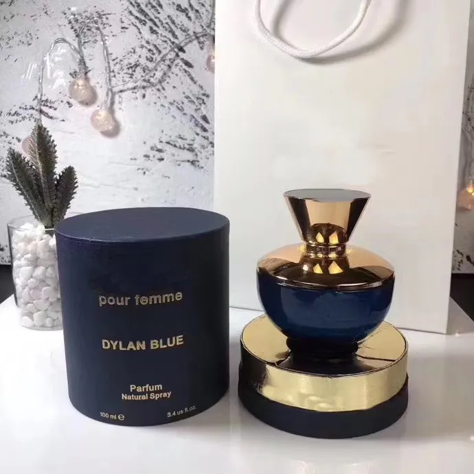 Berühmtes Parfüm für Lady Dylan Blue Pour Femme, Köln, natürliches Spray, Parfüm, Eau de Parfum, langanhaltend, hoher Duft, 100 ml, guter Duft, kommt mit Box