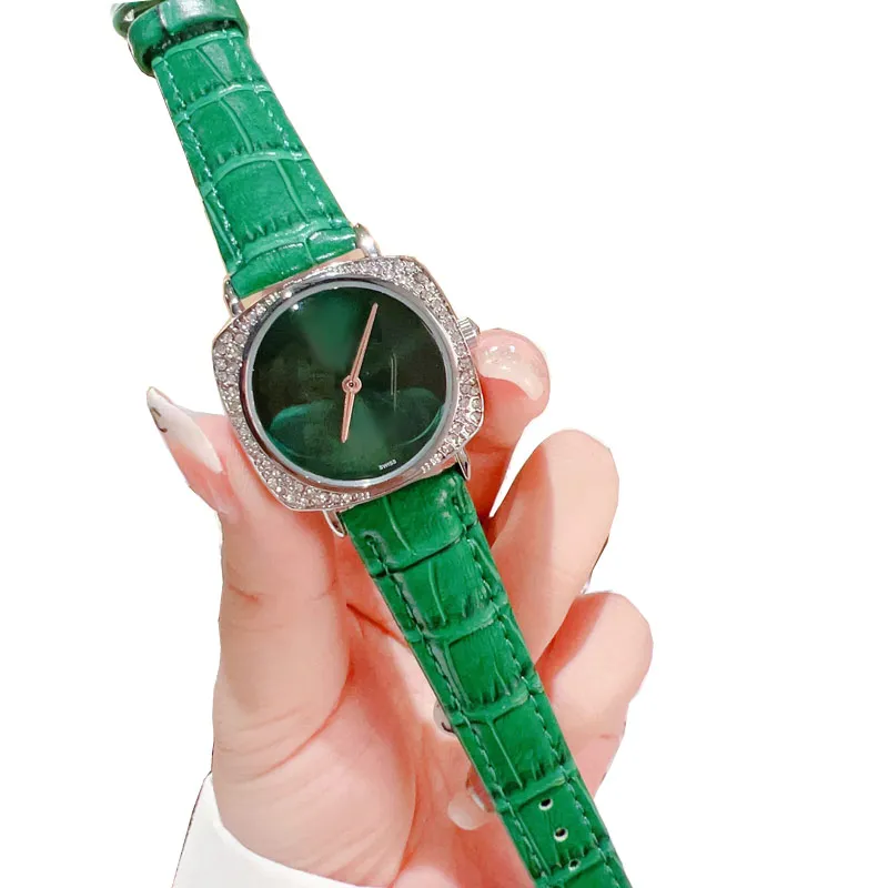 mode luxe femmes montre Top marque Designer diamant 32mm cadran bracelet en cuir femmes montres montres-bracelets pour dame anniversaire noël Saint Valentin cadeau fête des mères