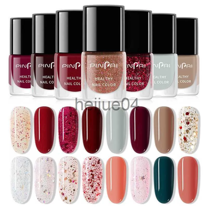 Smalto per unghie Nail Art Quick Dry Normale Senza lampada Smalto per unghie Glitter Paillettes Vernice Matte Longlasting Waterproof Nobake Nail Polish x0806