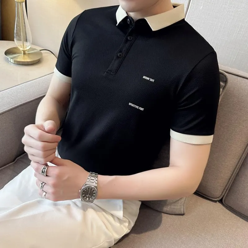 Wielokolorowy oddychający ananasowy druk na polo męski lekka luksusowa wysokiej jakości letnia koszulka z krótkim rękawem Lapel Polo Shirt