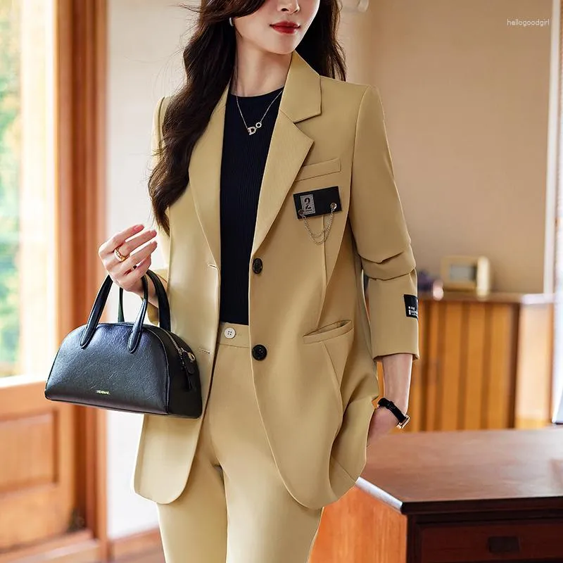 New Style Autumn Trouser Jacket Business Outfits Women Office Work