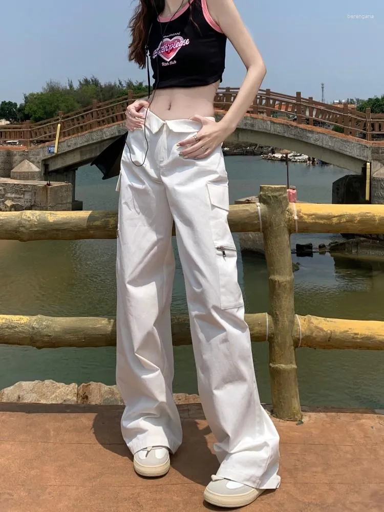 Women's Pants Summer Versatile Lace Up Loose Cargo Pants Casual Pocket  Leggings