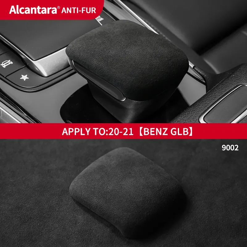 Schwarz Rot Alcantara Schalthebel Shifter Stick Shift Cover Hülle