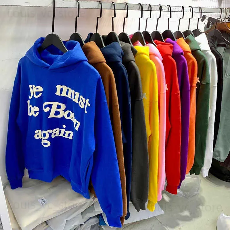 Nieuwe Blauw Groen Bruin CPFM. XYZ Hoodie Mannen Vrouwen Hoge Kwaliteit 3D Foam Ye Moet Opnieuw Geboren Sweatshirts Print Tag T230806