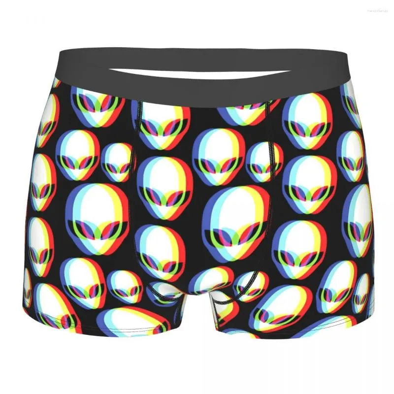 Underpants 3d Alien Fashion Seamless Pattern Breathbale Panties Male Underwear Print Shorts Boxer Briefs