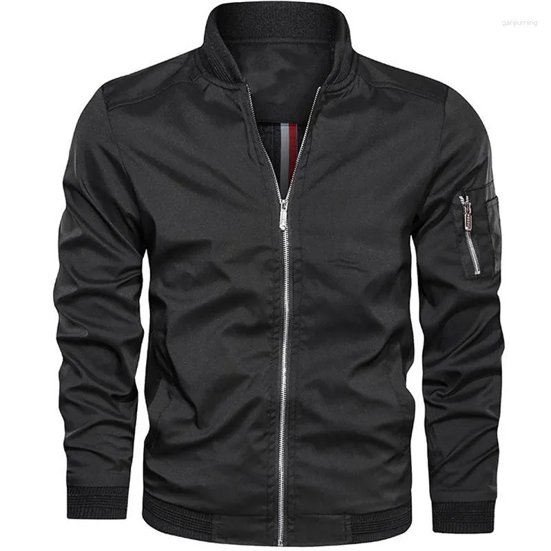 Männer Jacken Herren Casual Mäntel Mode Schlanke Männer Männlich Motorrad Streetwear Bomber Einfache Britischen Stil Mann Mantel