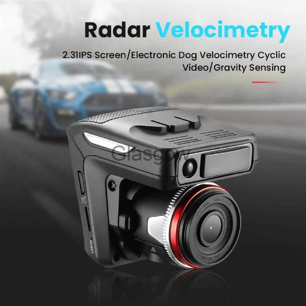 CAR DVRS 2 i 1 bilstreckkamera full HD 1080p radardetektorbil DVR Digital Video Recorder Dash Cam Gsensor Night Vision Video Camera X0804 X0804