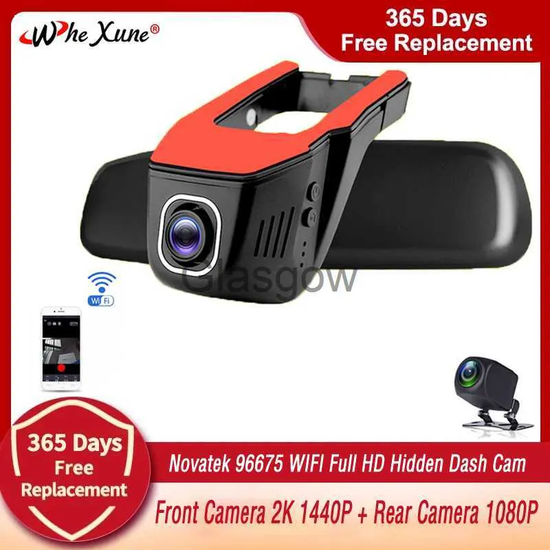 Car DVRS 2K 1440p Novatek 96675 Dashcam WiFiデュアルレンズカーDVR登録者デジタルビデオレコーダーダッシュカメラナイトバージョンX0804 X0804