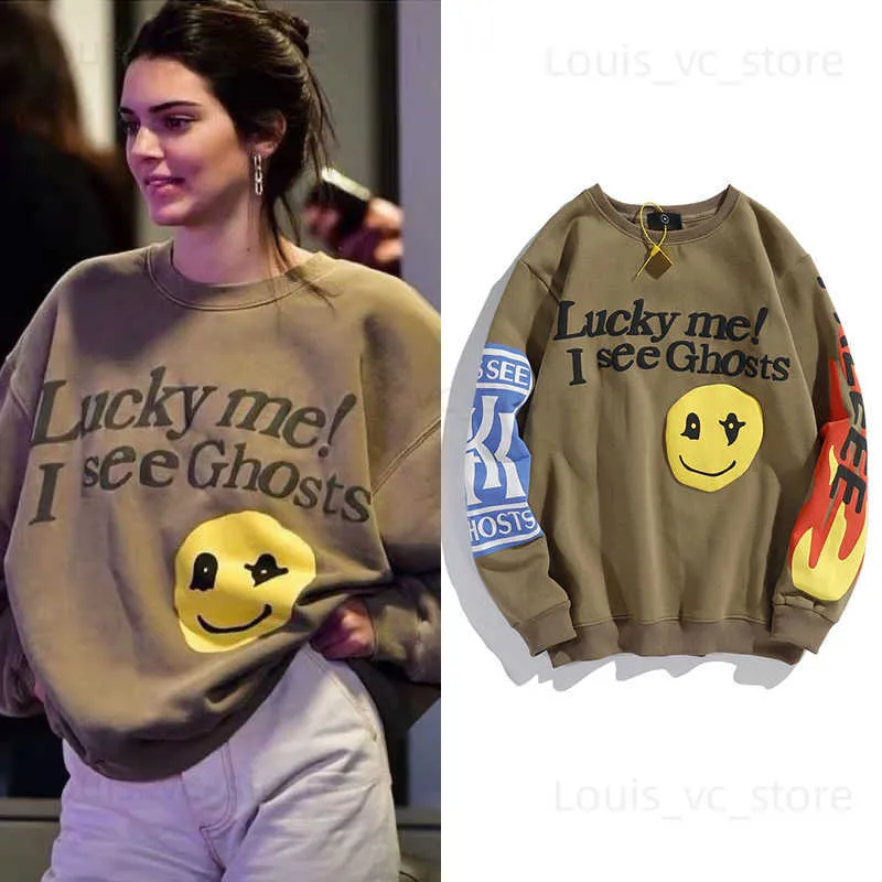 Sweatshirts Ghost Pollover Hoodie Kendall Kendall Jenner Streetwear Hip Hop Plus Velvet Stranger Things Sweatshirt Baggy T230806