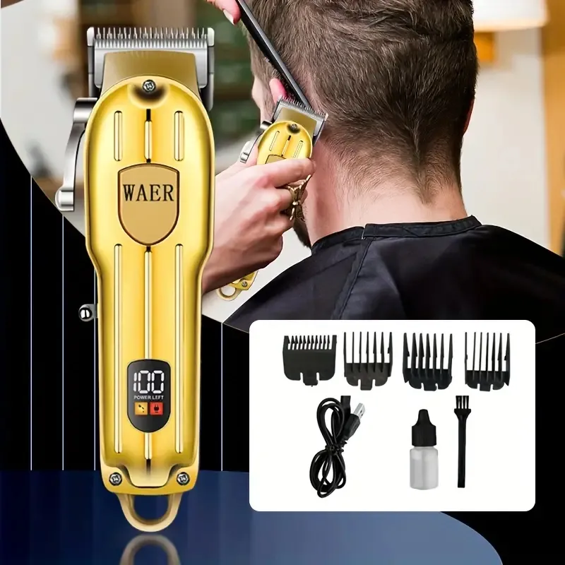 RECHARGAGE CORDE CORDE CORDE CLIPPER CLIPPER CHIRS TRIMBRE CHIRES CHEZ POUR LA MAISON SALON BARBER Utilisation, cadeau parfait pour les coupes de cheveux pour la barbe pour hommes