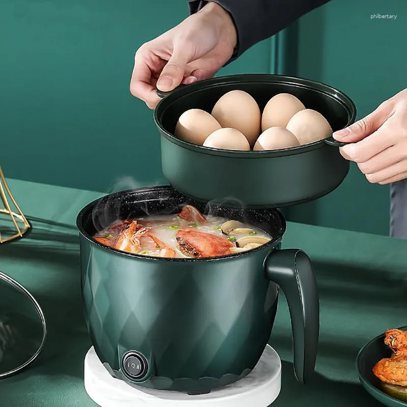 1.8L Mini Hushåll Electric Cooking Pot Non-Stick Multi Cooker Portable Rice Frying Machine