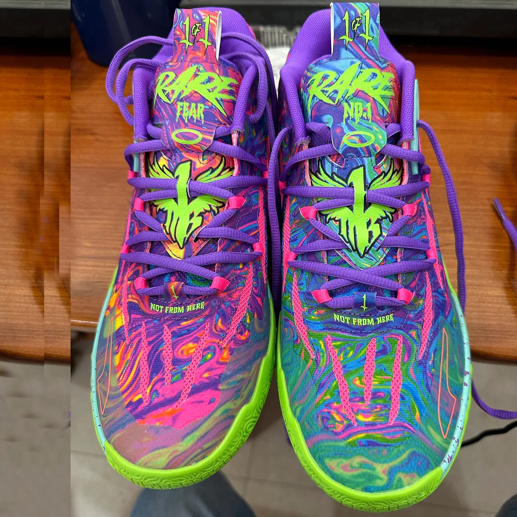 Lamelo Ball MB 3 Lime Green Basketball Shoes GutterMelo Blue Red