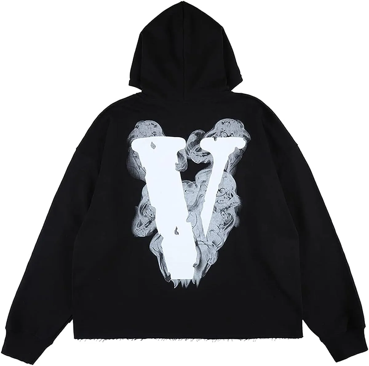 felpe con cappuccio da uomo Felpe con cappuccio unisex designer Smoke V Letter Graphic Rapper Gothic Aesthetic Demon Patten Pullover oversize in cotone Felpa con cappuccio Felpa con cappuccio da donna