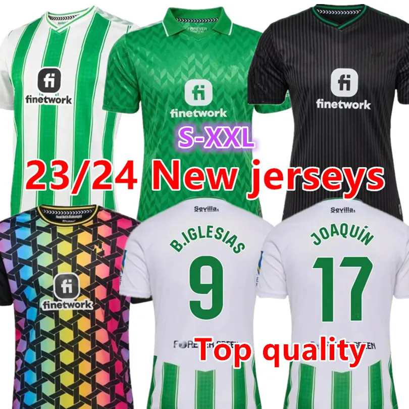 23 24 real Betis HOME soccer Jerseys 2023 2024 JOAQUIN FEKIR B.IGLESIAS CANALES WILLIAN J Shirt WILLIAM CAMARASA JUANMI VICTOR RUIZ MAN Football uniform