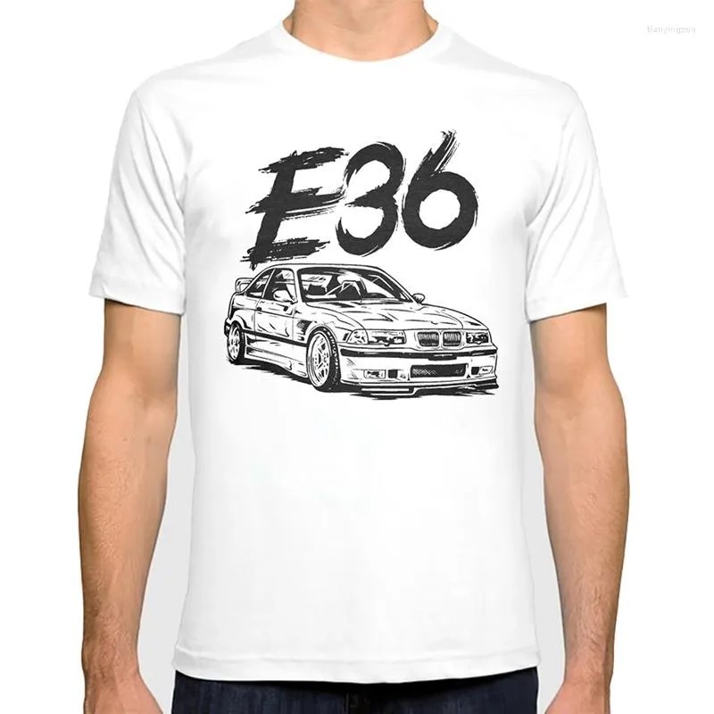 T-shirt da uomo Cool Automotive W201 190E Car Turbo E36 M3 Camicia stile urbano T-shirt da uomo Homme Classic Vintage TShirt Camisetas