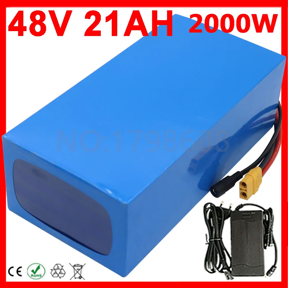 고전력 1500W 2000W 48V 20AH 전기 자전거 배터리 48V 20AH E-Bike 배터리 48 볼트 리튬 배터리 50A BMS 5A 충전기.