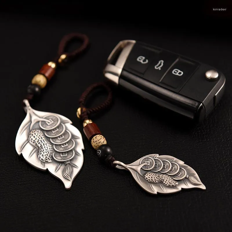 Porte-clés cadeaux créatifs sûrs voiture porte-clés en métal bouddha pendentif disque de frein absorbeur