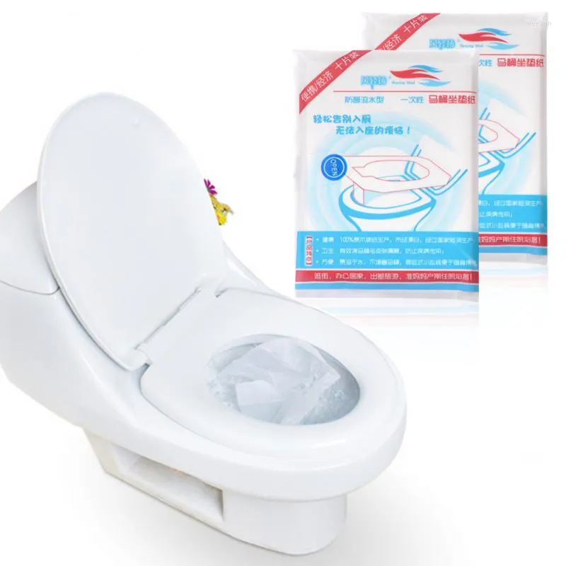 Housses de siège de toilette jetables, imperméables, pratiques, pour voyage, Protection sanitaire de qualité supérieure, antibactériennes, faciles à utiliser