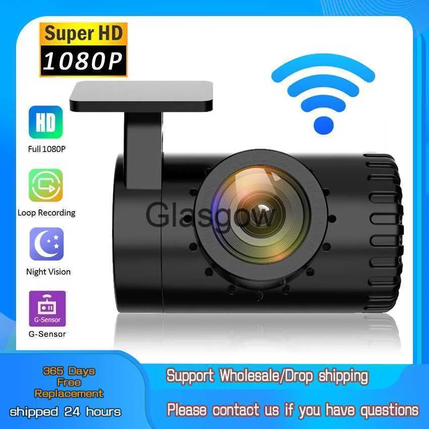 DVRs de carro HD 1080P Dash Cam WiFi Carro DVR Câmera de visão noturna Gravador de vídeo de grande angular Gravação em loop Câmera de carro Registrador de vídeo x0804 x0804